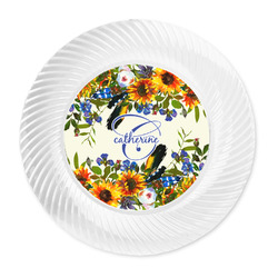 Sunflowers Plastic Party Dinner Plates - 10" (Personalized)