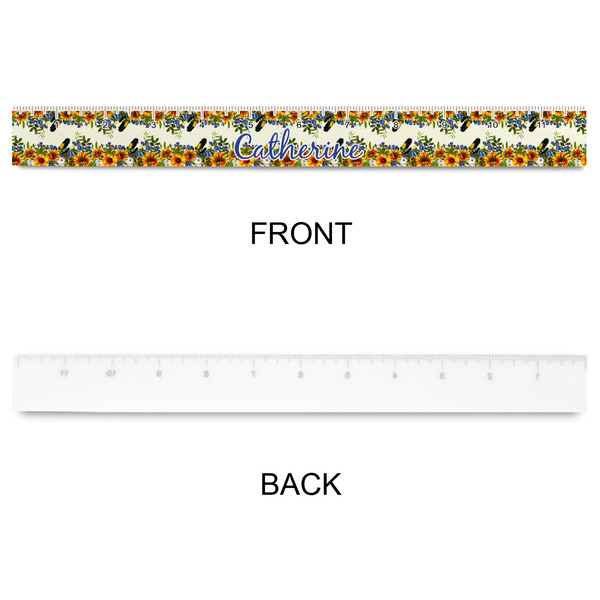 Sunflowers Plastic Ruler - 12" - APPROVAL