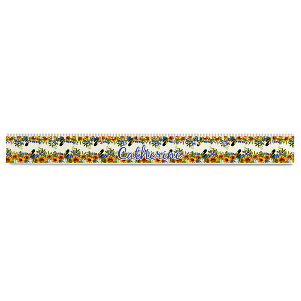 Sunflowers Plastic Ruler - 12" - FRONT