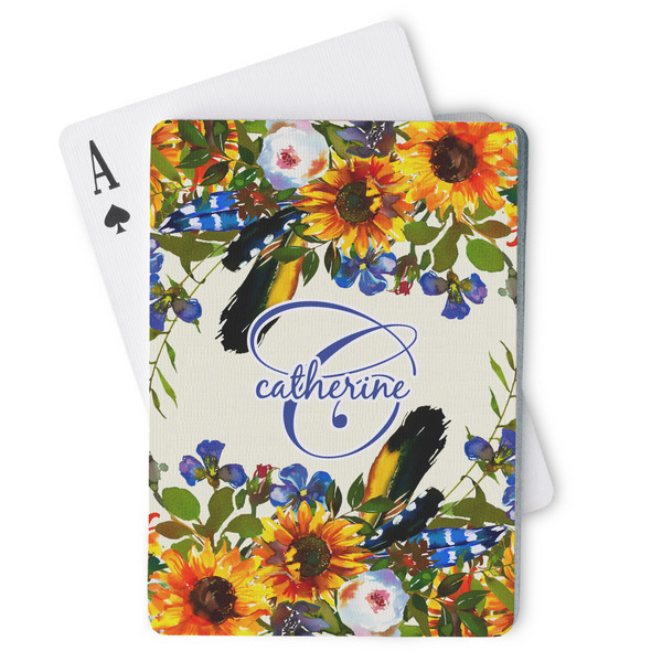 Custom Sunflowers Playing Cards (Personalized)