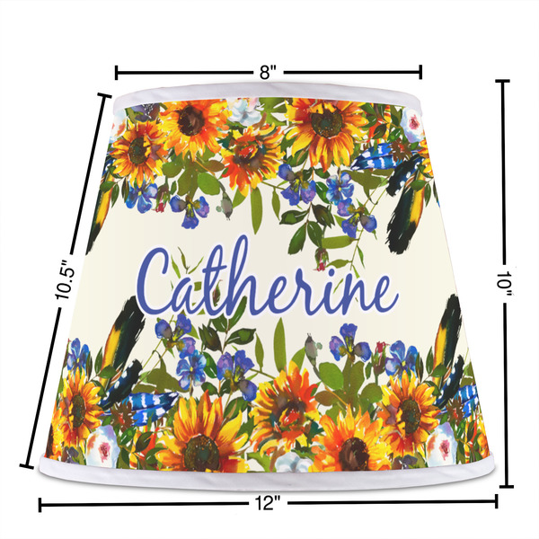 Sunflowers Poly Film Empire Lampshade - Dimensions