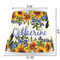 Sunflowers Poly Film Empire Lampshade - Dimensions