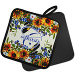 Sunflowers Pot Holder w/ Name and Initial