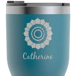 Sunflowers RTIC Tumbler - Dark Teal - Laser Engraved - Double-Sided (Personalized)