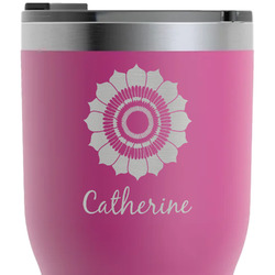 Sunflowers RTIC Tumbler - Magenta - Laser Engraved - Single-Sided (Personalized)