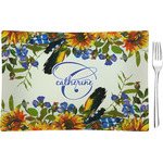 Sunflowers Glass Rectangular Appetizer / Dessert Plate (Personalized)