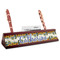 Sunflowers Red Mahogany Nameplates with Business Card Holder - Angle