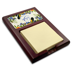 Sunflowers Red Mahogany Sticky Note Holder (Personalized)