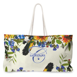 Sunflowers Large Tote Bag with Rope Handles (Personalized)