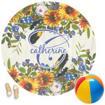 Sunflowers Round Beach Towel (Personalized)