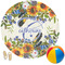 Sunflowers Round Beach Towel (Personalized)