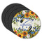 Sunflowers Round Rubber Backed Coasters - Set of 4 (Personalized)