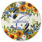 Sunflowers Round Rubber Backed Coaster (Personalized)