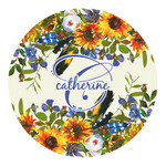 Sunflowers Round Decal - XLarge (Personalized)