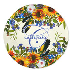 Sunflowers 5' Round Indoor Area Rug (Personalized)