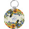 Sunflowers Round Plastic Keychain (Personalized)