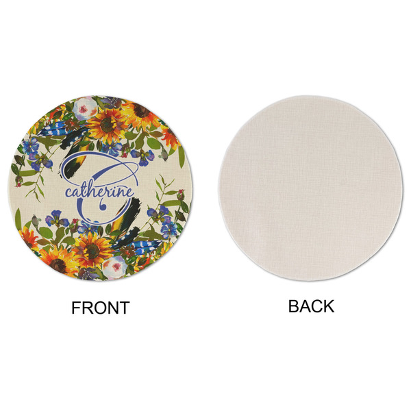 Sunflowers Round Linen Placemats - APPROVAL (single sided)