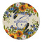 Sunflowers Round Linen Placemats - FRONT (Double Sided)