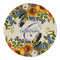 Sunflowers Round Linen Placemats - FRONT (Single Sided)
