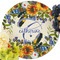 Sunflowers Round Linen Placemats - Front (w flowers)