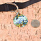 Sunflowers Round Pet ID Tag - Large - In Context