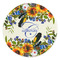 Sunflowers Round Stone Trivet - Front View