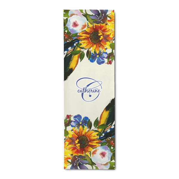 Custom Sunflowers Runner Rug - 2.5'x8' w/ Name and Initial