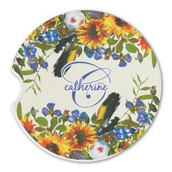 Sunflowers Sandstone Car Coaster - Single (Personalized)