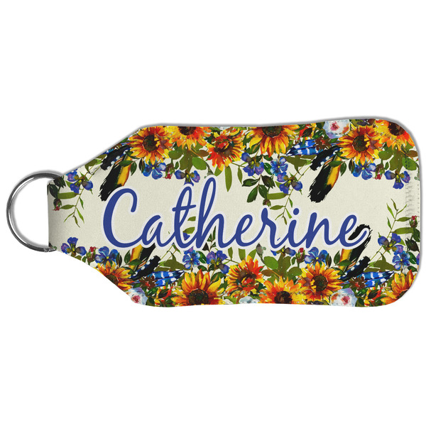 Sunflowers Sanitizer Holder Keychain - Large (Back)