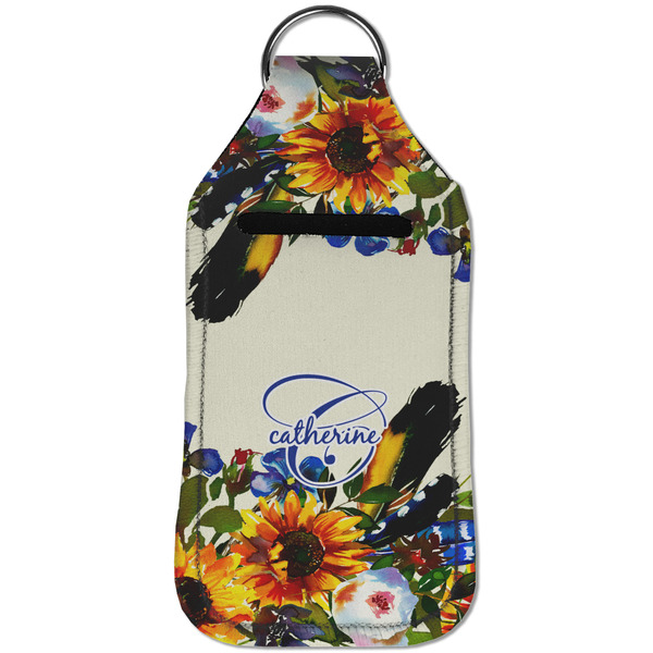 Sunflowers Sanitizer Holder Keychain - Large (Front)