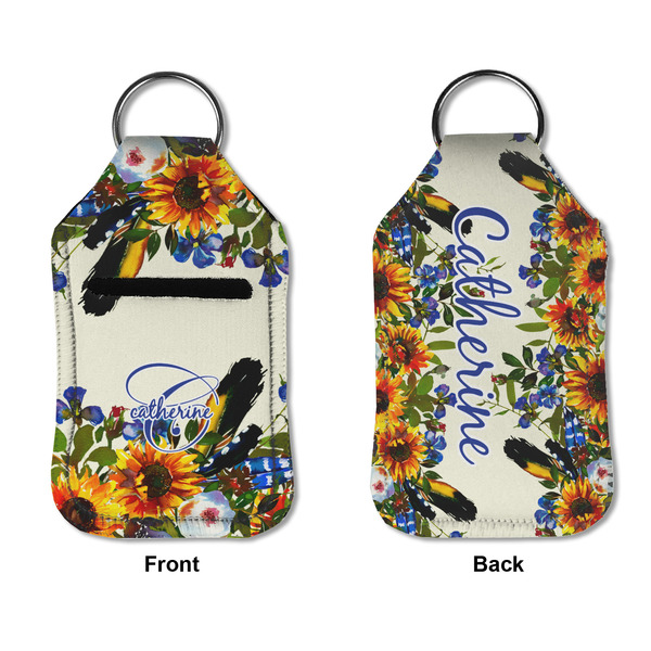 Sunflowers Sanitizer Holder Keychain - Small APPROVAL (Flat)
