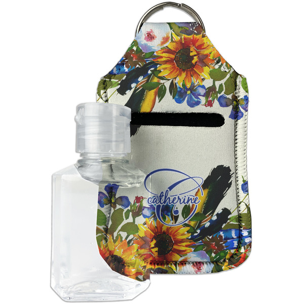 Custom Sunflowers Hand Sanitizer & Keychain Holder (Personalized)