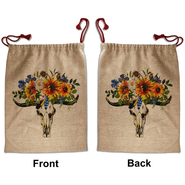 Custom Sunflowers Santa Sack - Front & Back (Personalized)