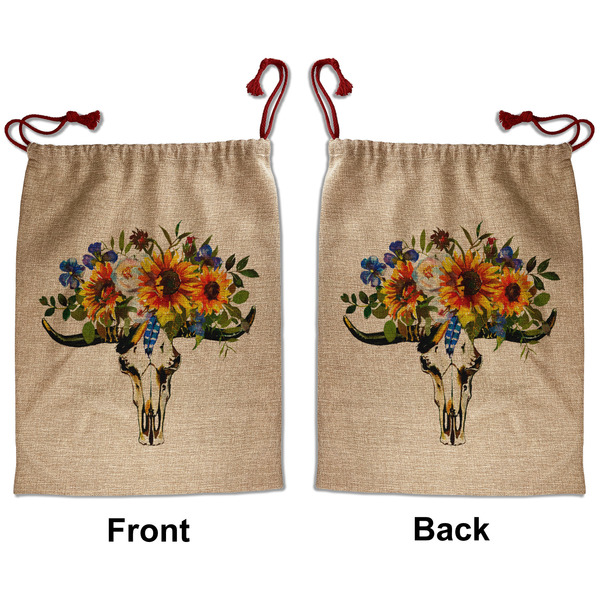Sunflowers Santa Bag - Front and Back