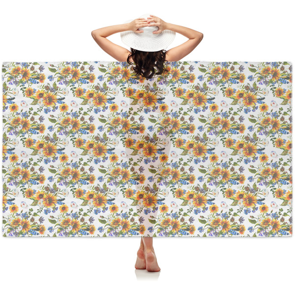 Custom Sunflowers Sheer Sarong