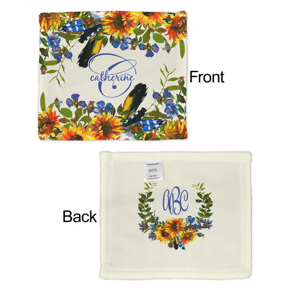 Sunflowers Security Blanket - Front & Back View