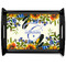 Sunflowers Black Wooden Tray - Large (Personalized)