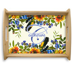 Sunflowers Natural Wooden Tray - Large (Personalized)