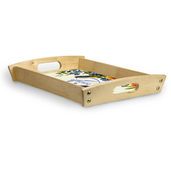 Sunflowers Serving Tray Wood Small - Corner