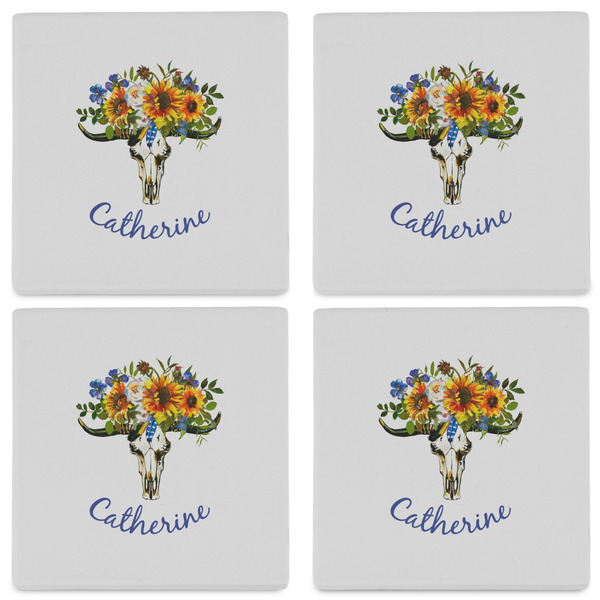 Sunflowers Set of 4 Sandstone Coasters - See All 4 View