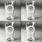 Sunflowers Set of Four Engraved Beer Glasses - Individual View