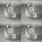 Sunflowers Set of Four Personalized Stemless Wineglasses (Approval)