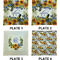 Sunflowers Set of Square Dinner Plates (Approval)
