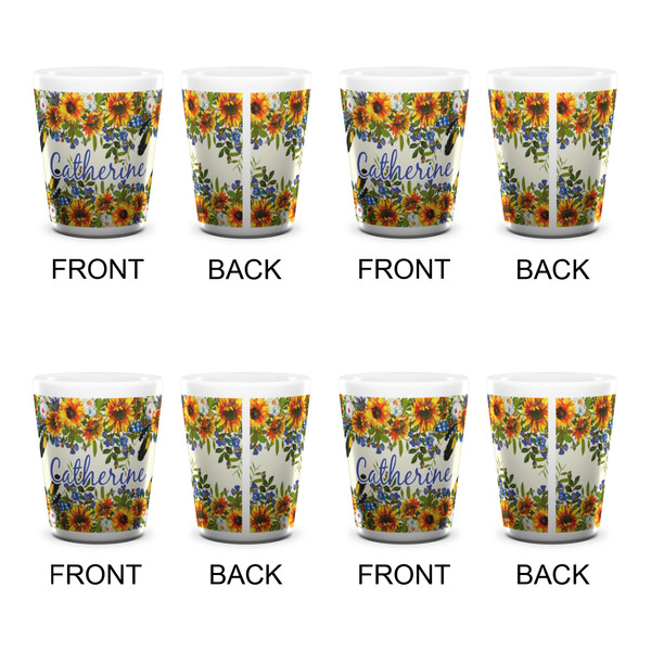 Sunflowers Shot Glass - White - Set of 4 - APPROVAL