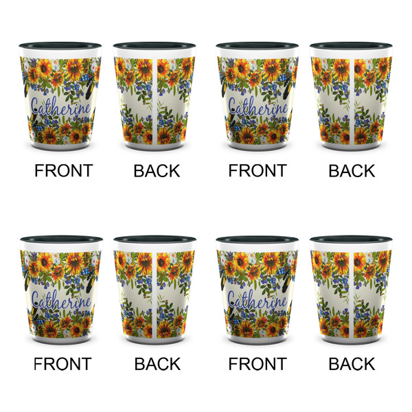 Sunflowers Shot Glassess - Two Tone - Set of 4 - APPROVAL