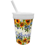 Sunflowers Sippy Cup with Straw (Personalized)