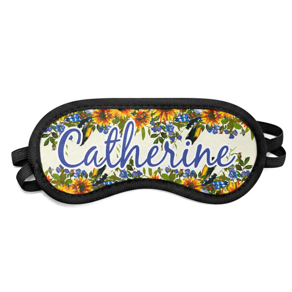 Custom Sunflowers Sleeping Eye Mask - Small (Personalized)