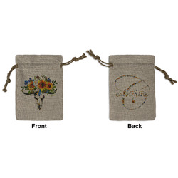 Sunflowers Small Burlap Gift Bag - Front & Back (Personalized)