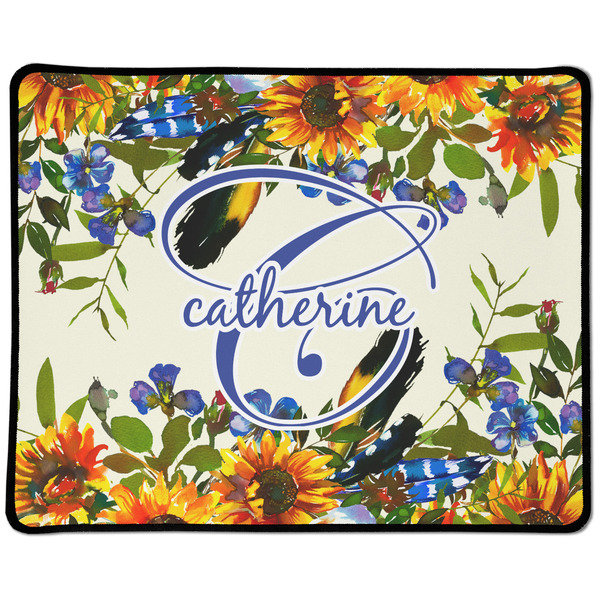 Custom Sunflowers Large Gaming Mouse Pad - 12.5" x 10" (Personalized)