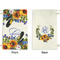 Sunflowers Small Laundry Bag - Front & Back View